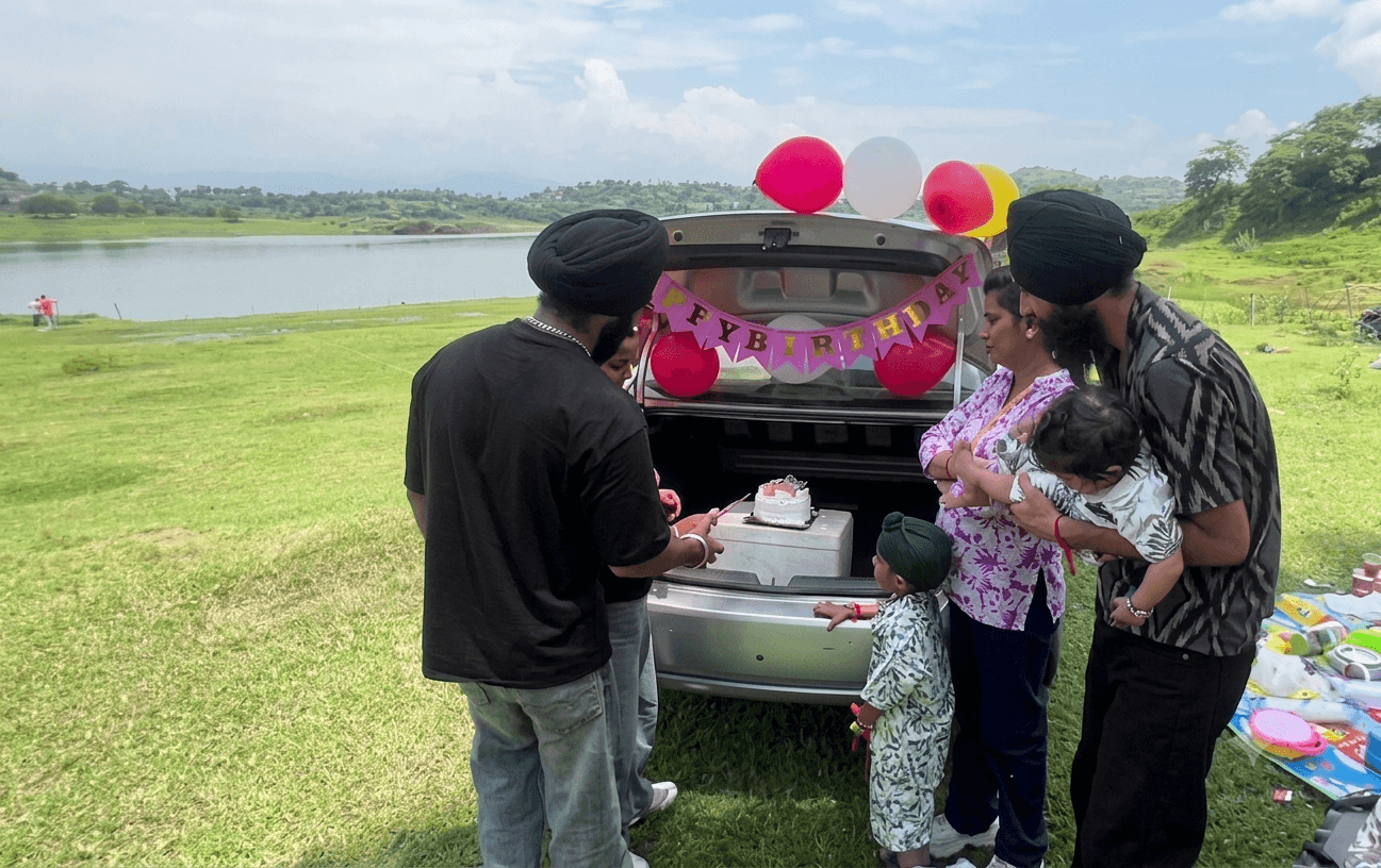Birthday celebration with balloon decor at Mini Goa Pathankot lakeside