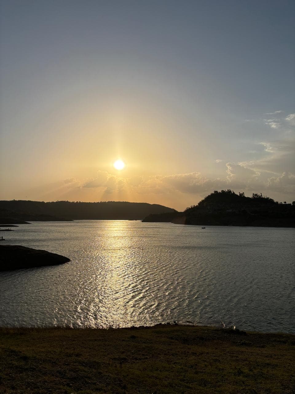 Sunset over the lake at Mini Goa